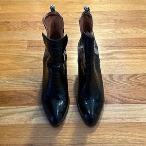 Jeffrey Campbell Pull-on Alligator and Snake Embossed See-through heel boots